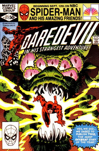 Cover to Daredevil #177 by Frank Miller
