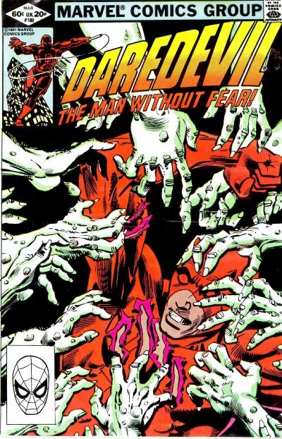 Cover to Daredevil #180 by Frank Miller